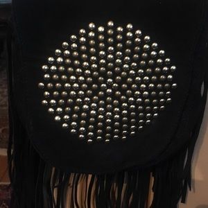 Black Suede Steve Madden Shoulder Bag